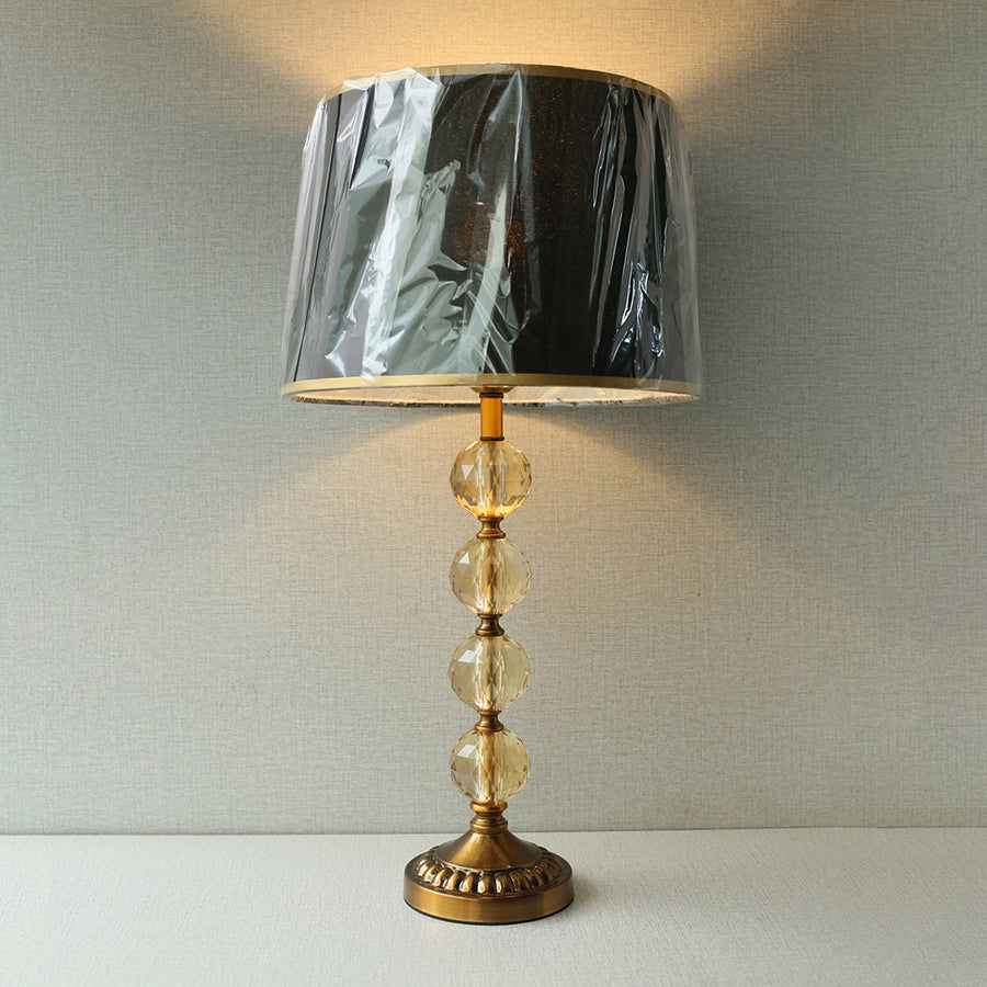 Four Crystal Ball Gold Brown Table lamps (Pair) for bedrooms