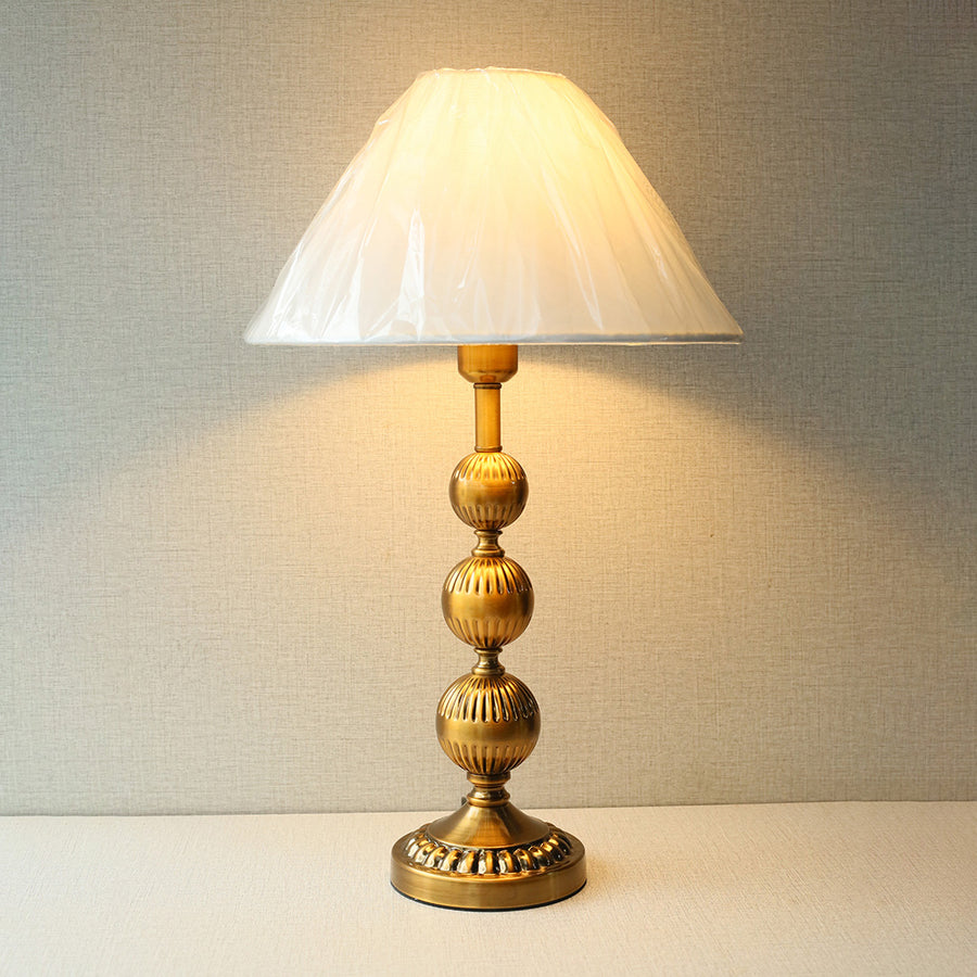 Metal 3 Balls Golden Brown Table Lamps(Pair) for bedrooms