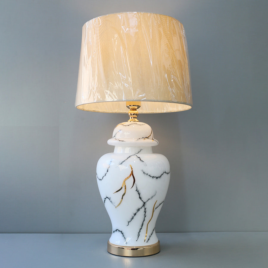 Ginger Shape Marble Texture Glass Table Lamps (Pair) for bedrooms