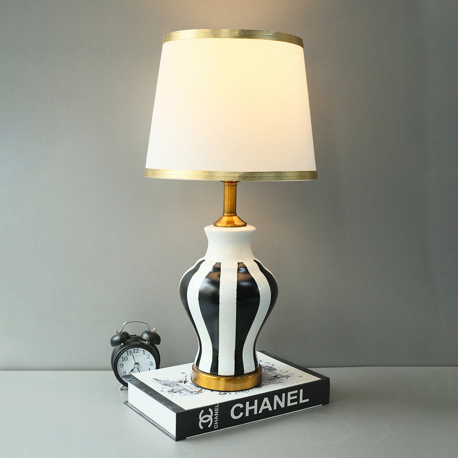 Ceramic GN Raim Zebra Black&White Table Lamps (Pair) for bedrooms