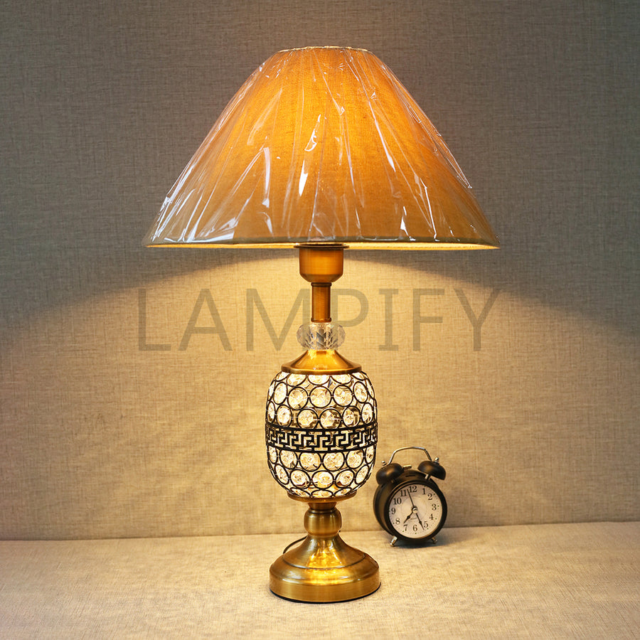 Metal Beads Oval Double Light GB-Black Table lamps (Pair) for bedrooms