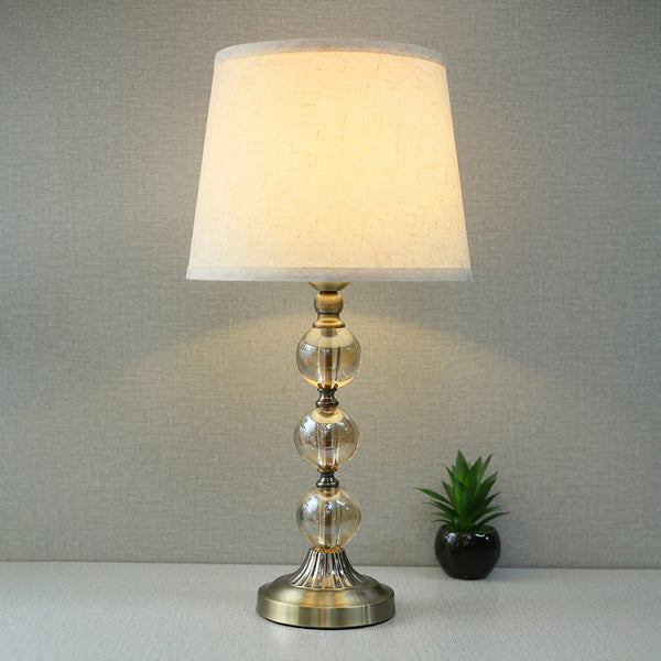 Tri Crystal Plain Balls Table lamps (Pair) for bedrooms