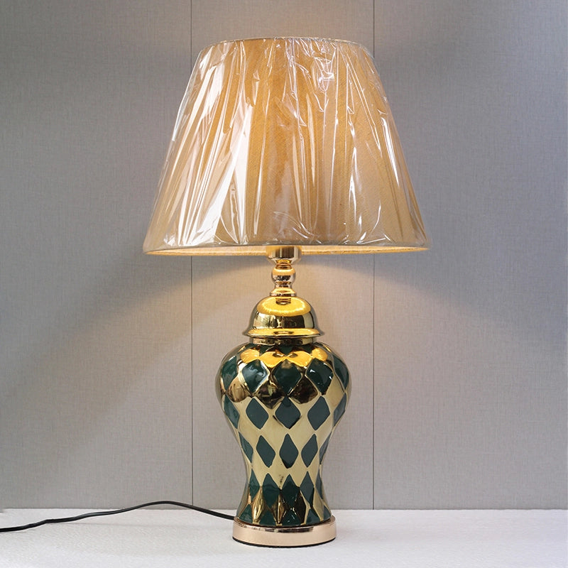 Ceramic Imported Model 988 Green Table Lamp Small (pair) for bedrooms