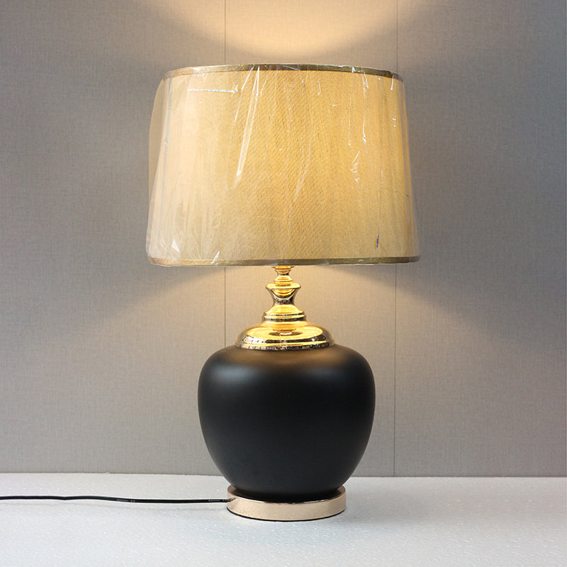 Ceramic 2425 Matt Black Table Lamps (Pair) for bedrooms