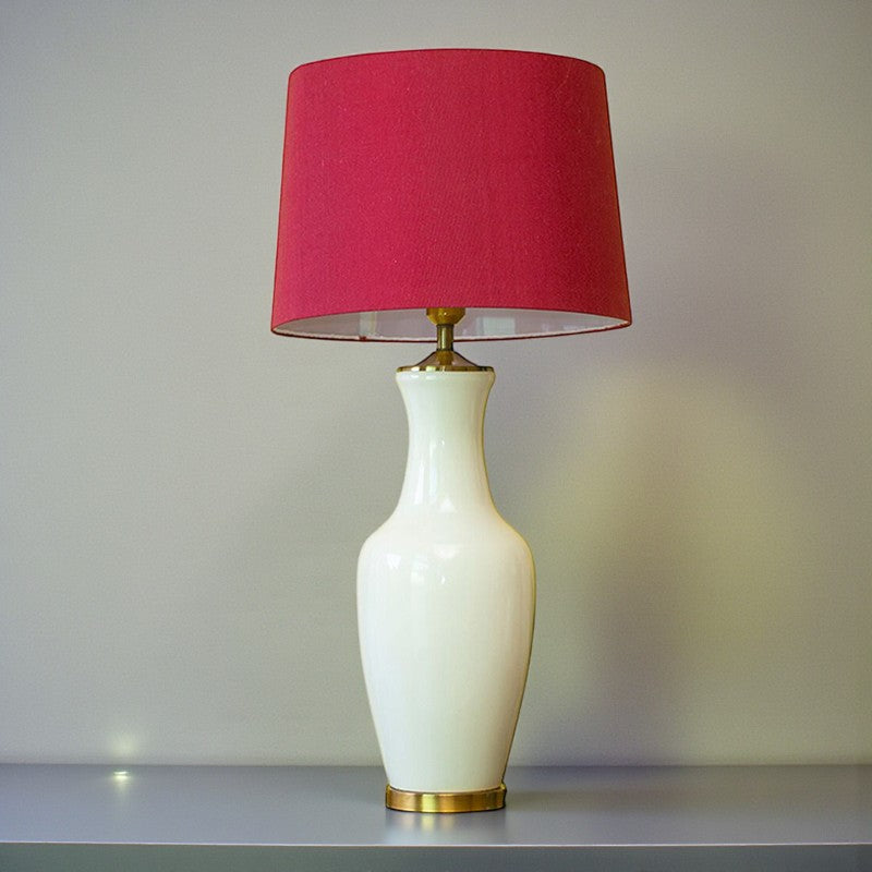 Ceramic CMD Off White Lounge Lamp (Pair) for bedrooms