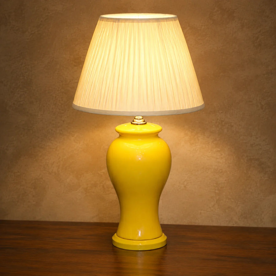 Ceramic Resaim Yellow Lounge Lamps(Pair)