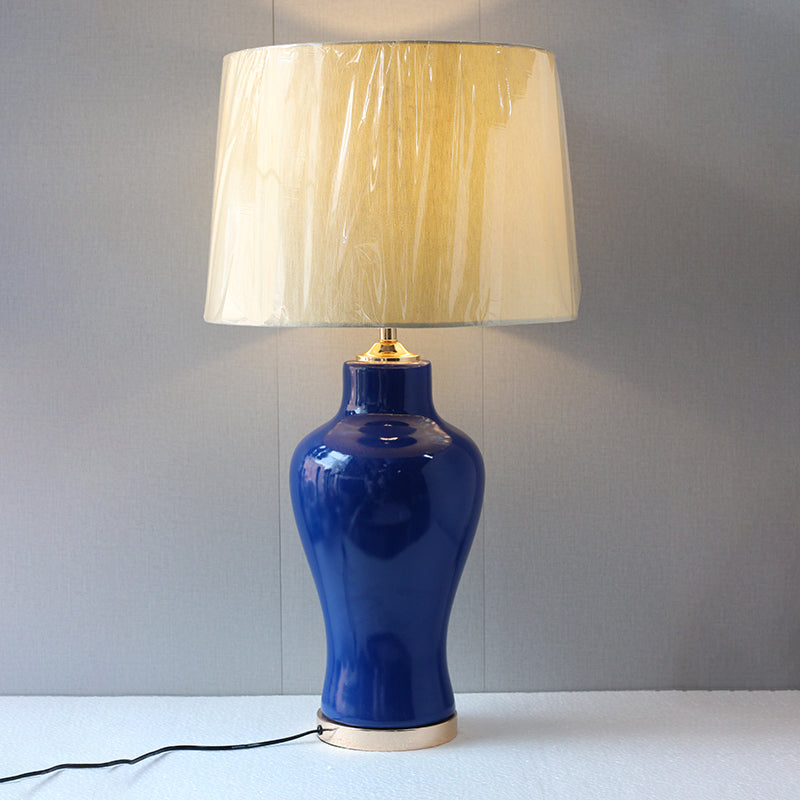 Ceramic Raim Blue Lounge Lamp(Pair) for bedrooms
