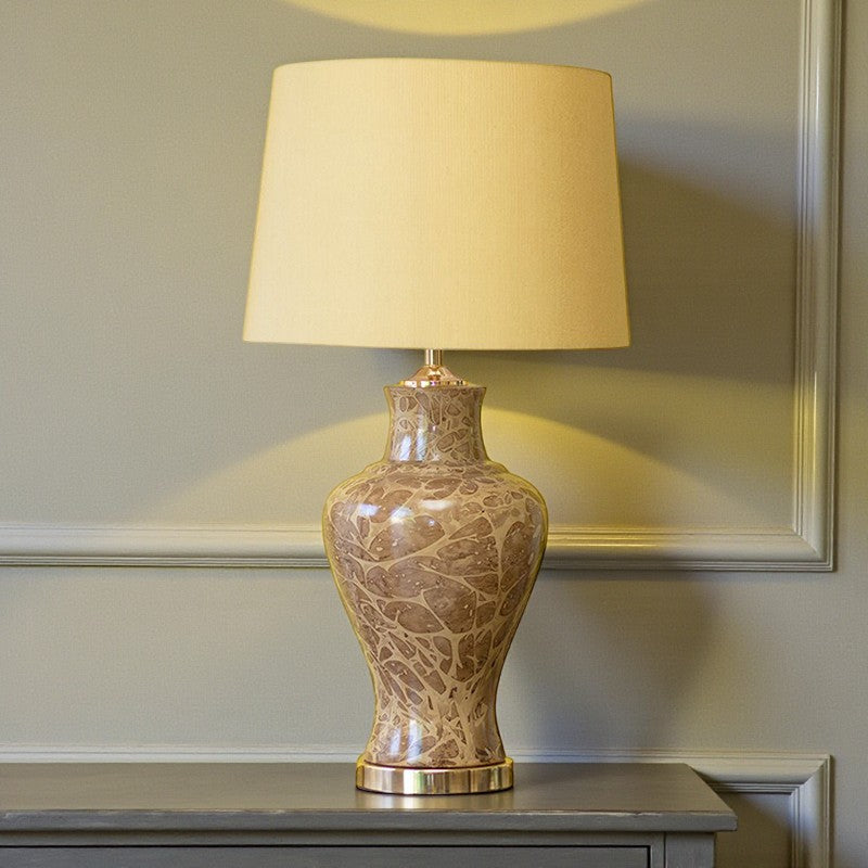 Ceramic Texture GN Brown Lounge Lamps(Pair) for bedrooms