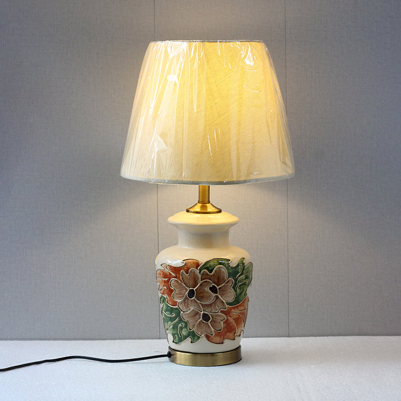 Ceramic HP Wain Floral Medium Lamps(Pair) for bedrooms