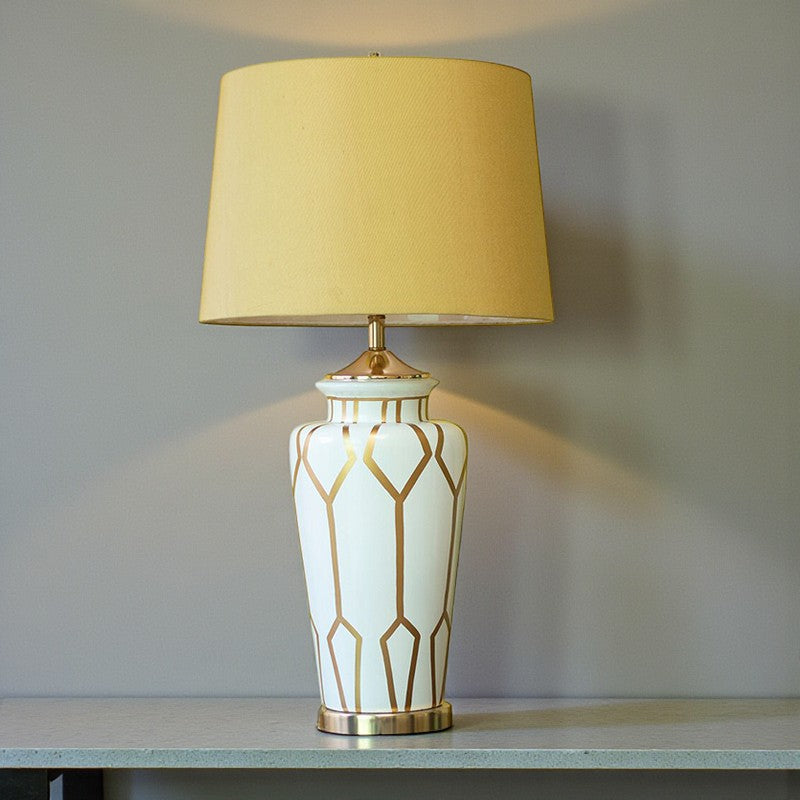 Ceramic Wain HP White Lounge Lamps (Pair) for bedrooms