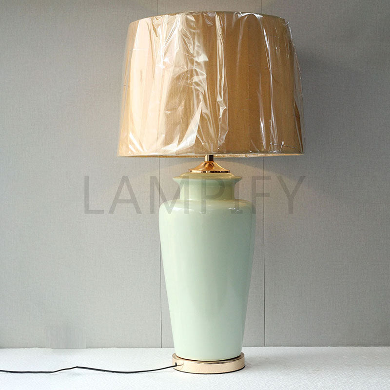 Ceramic Wain Mint Color Lounge Lamp(Pair) for bedrooms