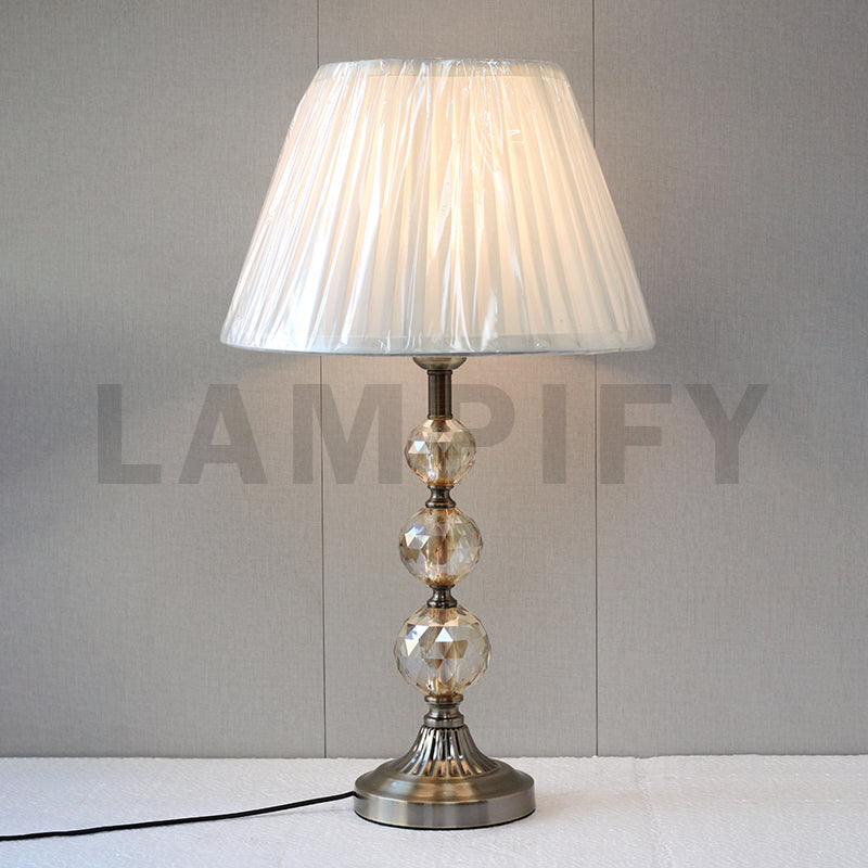 Tri Crystal ball AB Table lamps (Pair) for bedrooms