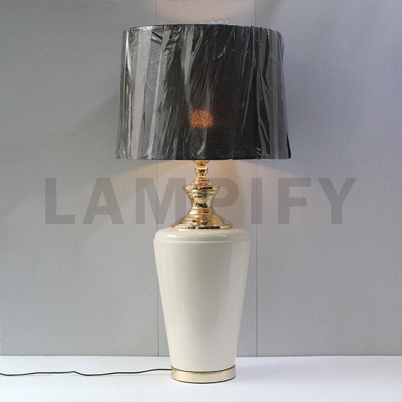 Ceramic Model 18504 OFF White Large Table Lamp (Pair) for bedrooms