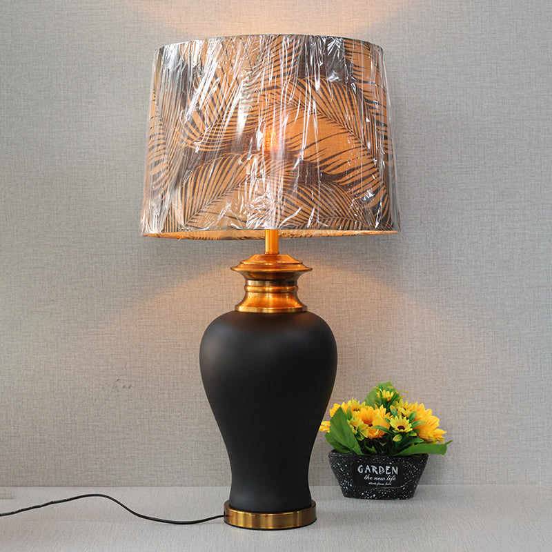 Ceramic Model 13301 Matt Black Table Lamp (Pair) for bedrooms