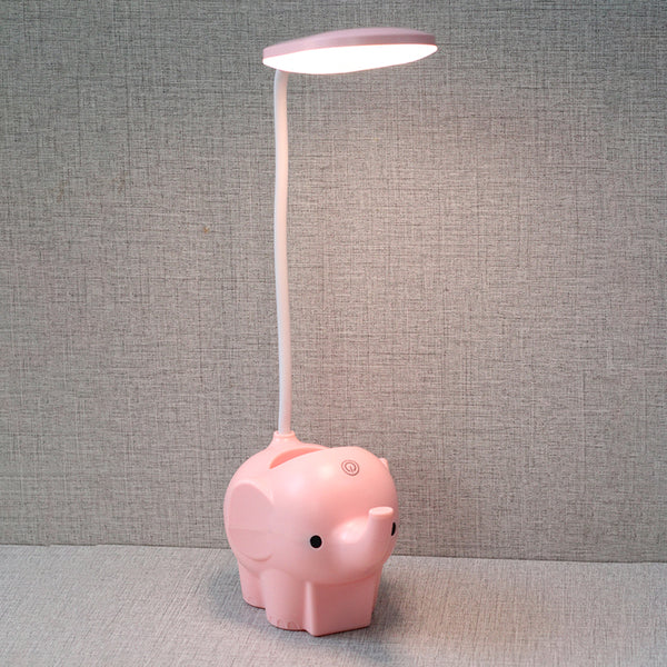 Elephant Study Lamp with Pen Holder Model 6101. (Pink) for bedrooms