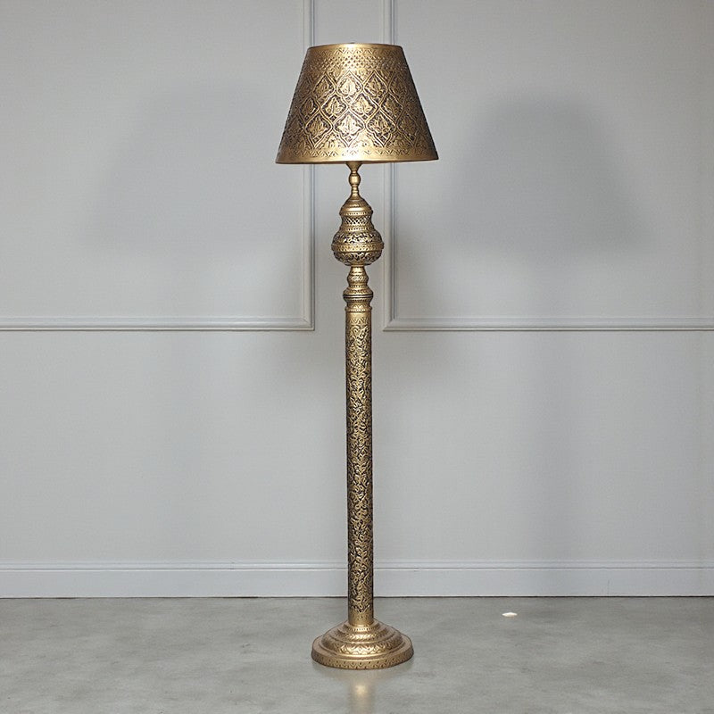 Metal Handcrafted Surahi Pipe Floor Table Lamp for living rooms
