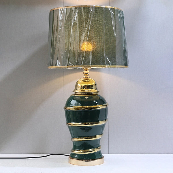 Ceramic Imported Model 983 Green Large Lounge Lamp (Pair) for bedrooms