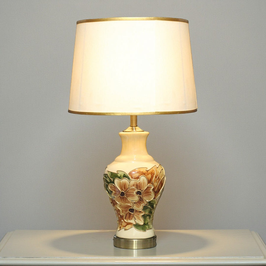 Ceramic Hp Floral Gn Raim Table Lamps (Pair) for bedrooms