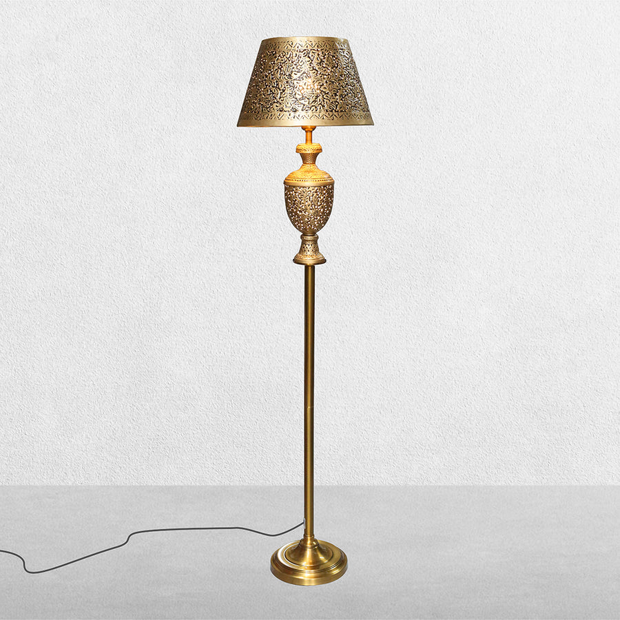 Metal Handcrafted Carved FLoor Lamp (Each) for living rooms