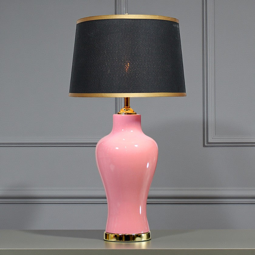 Ceramic Raim Pink Lounge Lamps(Pair) for bedrooms