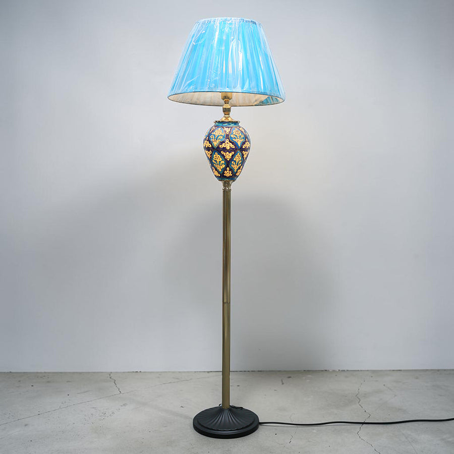 Camel Skin Blue and White Corner Floor Lamp (Each) for living rooms