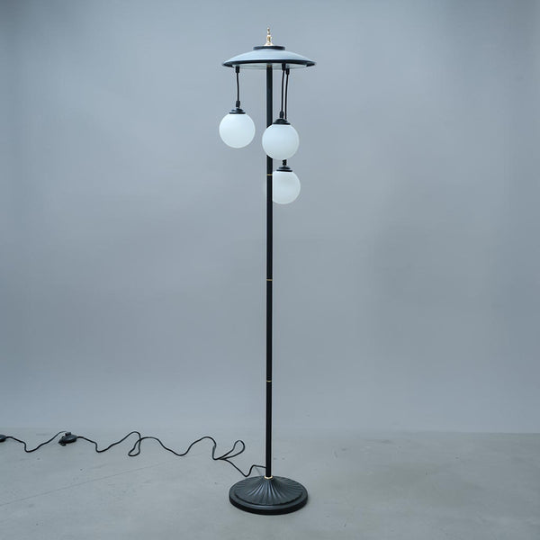 Metal Tri Hanging Froasted Balls Corner Floor Lamp for living rooms