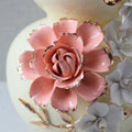 Porcelain Handmade Flower Bottle Cream K1364 large (Each) Table Lamp for living rooms
