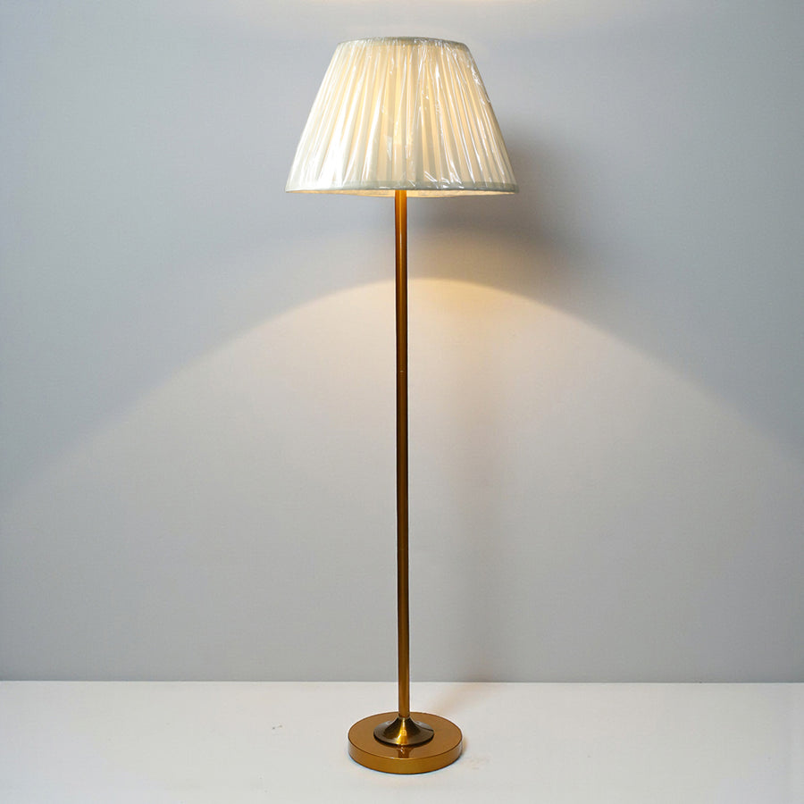 Metal Plain Golden Floor Lamp with Brass Plate (Each) for living rooms