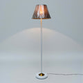 Metal Plain White Floor Lamp with Brass Plate (Each) for living rooms