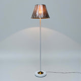 Metal Plain White Floor Lamp with Brass Plate (Each) for living rooms