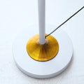 Metal Plain White Floor Lamp with Brass Plate (Each) for living rooms