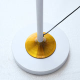 Metal Plain White Floor Lamp with Brass Plate (Each) for living rooms