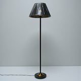 Metal Plain Black Floor Lamp with Brass Plate (Each) for living rooms