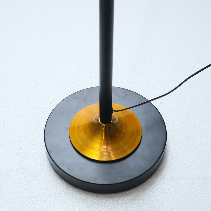 Metal Plain Black Floor Lamp with Brass Plate (Each) for living rooms