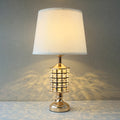 Metal Beads Cylinder Black & Golden Table lamps (Pair) for bedrooms