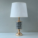 Metal Beads Cylinder Black & Golden Table lamps (Pair) for bedrooms