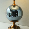 Black Glass Round Shape Table Lamp (Pair) for bedrooms