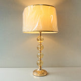 Four Crystal Ball French Gold Table lamps (Pair) for bedrooms