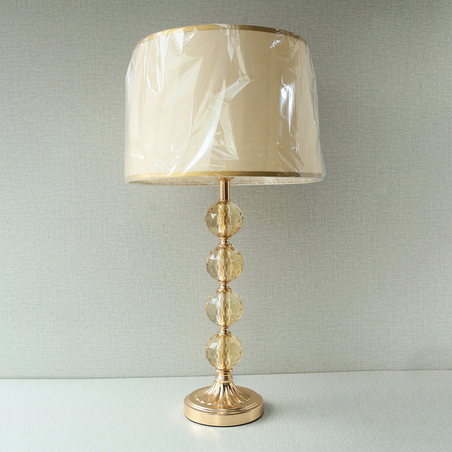Four Crystal Ball French Gold Table lamps (Pair) for bedrooms