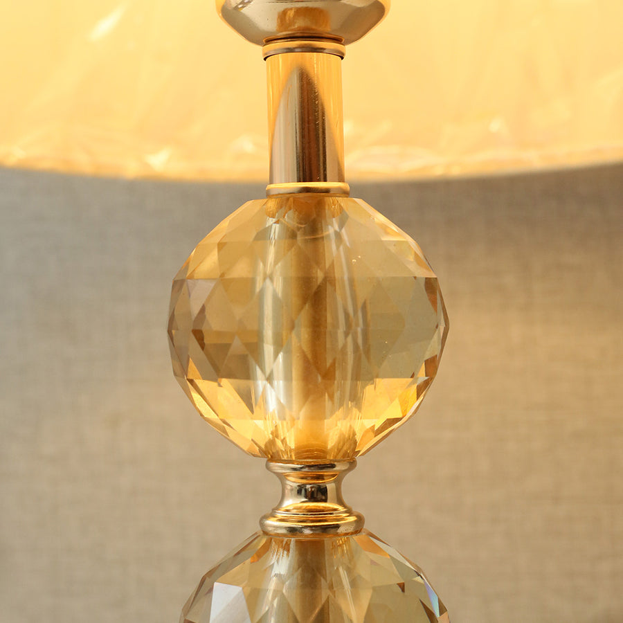 Four Crystal Ball French Gold Table lamps (Pair) for bedrooms