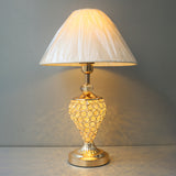 LED Beads Pear Shape French Gold Color Table Lamp (Pair) for bedrooms