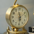Green Glass Banker with Built-In Clock Study Lamp (Each) for bedrooms