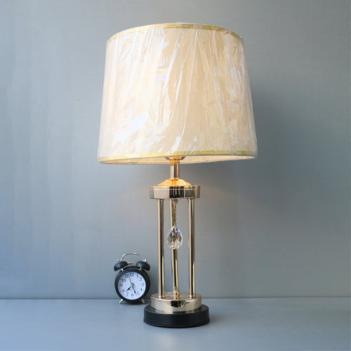 3 Metal Pipes 13×190 French Gold Table Lamp(Pair) for bedrooms