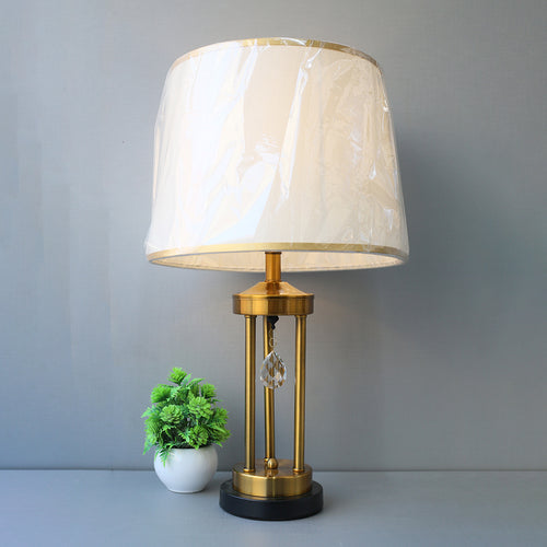 3 Metal Pipes 13×190 Golden Brown Table Lamp (Pair) for bedrooms