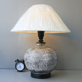 Rustic B&W Texture Table Lamps (Pair) for bedrooms