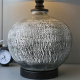 Rustic B&W Texture Table Lamps (Pair) for bedrooms