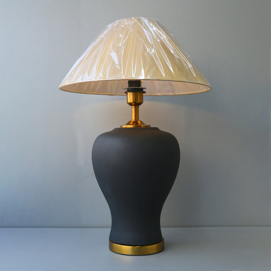 Ceramic 18505 Matt Black Table Lamp (Pair) for bedrooms