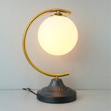 Metal Moon shape Frosted Ball Table Lamp (Each) for bedrooms
