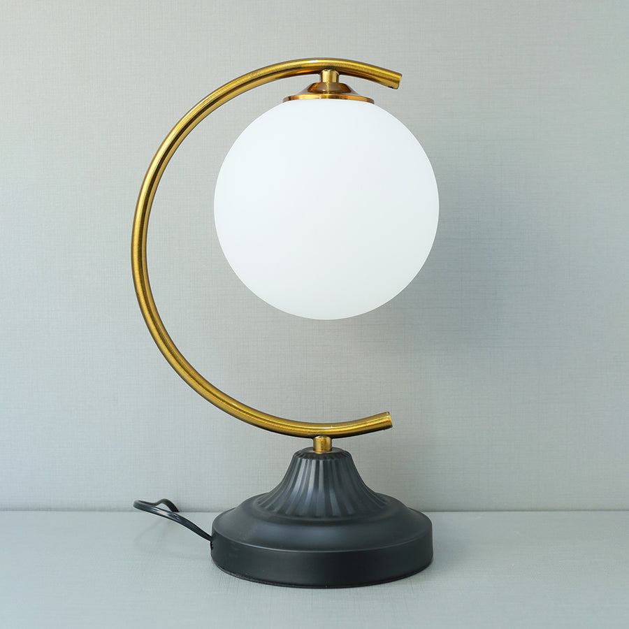 Metal Moon shape Frosted Ball Table Lamp (Each) for bedrooms