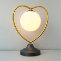 Metal Heart Shape Frosted Ball Table Lamp (Each) for bedrooms